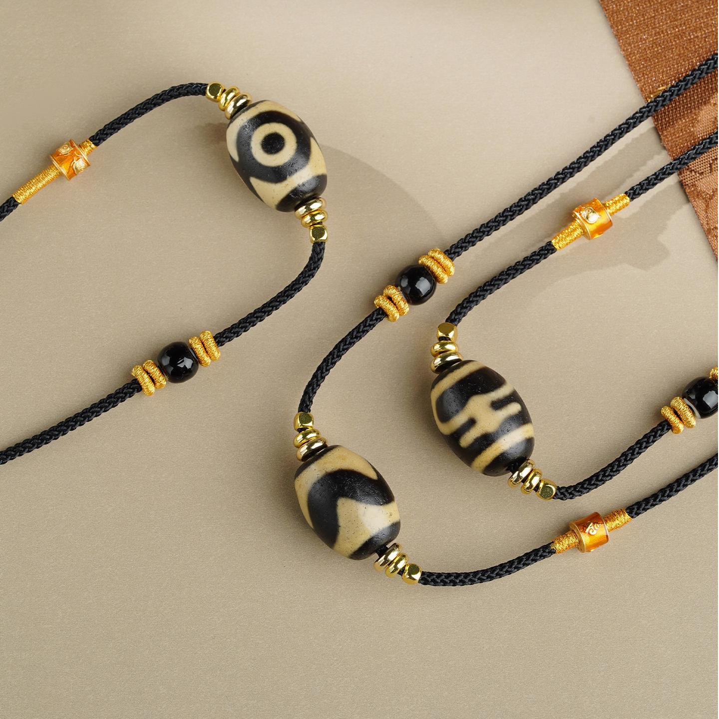 Artisan Tibetan Buddhist Bottle Dzi Pendant – handcrafted spiritual jewelry symbolizing blessings and prosperity