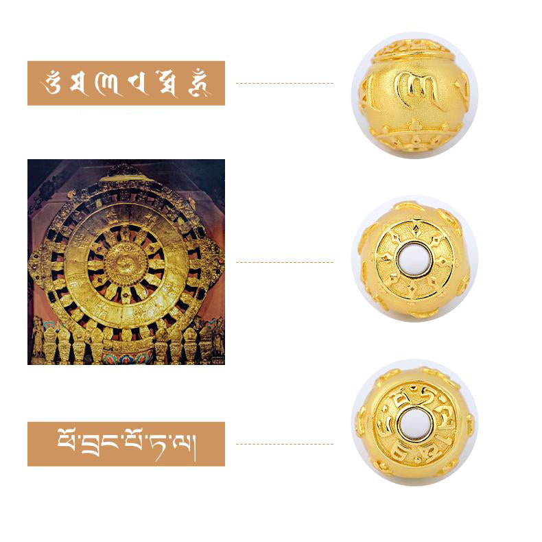 Handmade Tibetan amber and sandalwood prayer necklace, crafted for meditation and mindfulness.