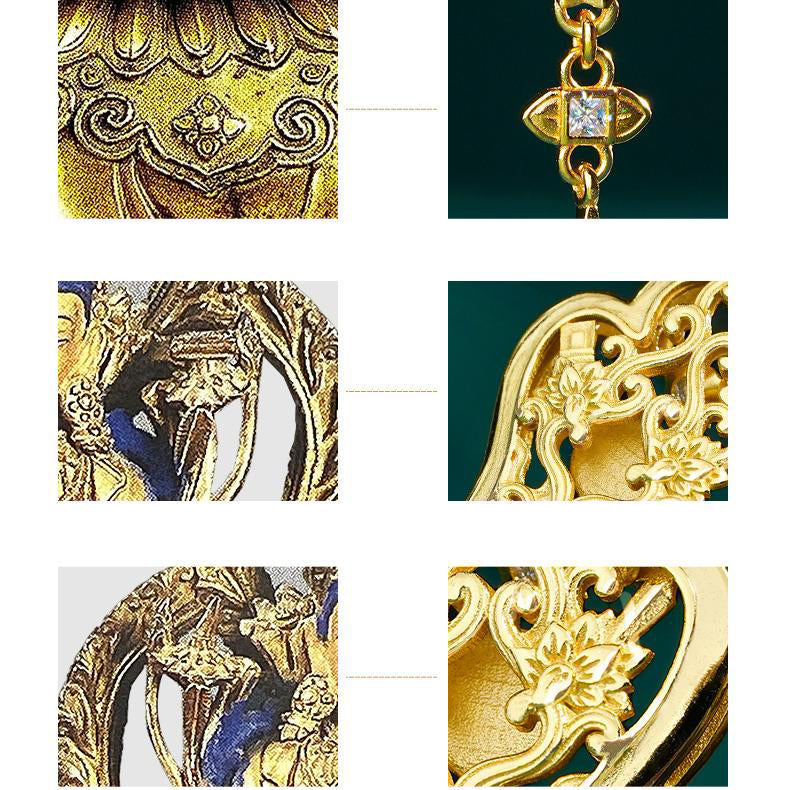 Handmade Pagodite Qing Pendant Necklace with Sandalwood and Jade Beads