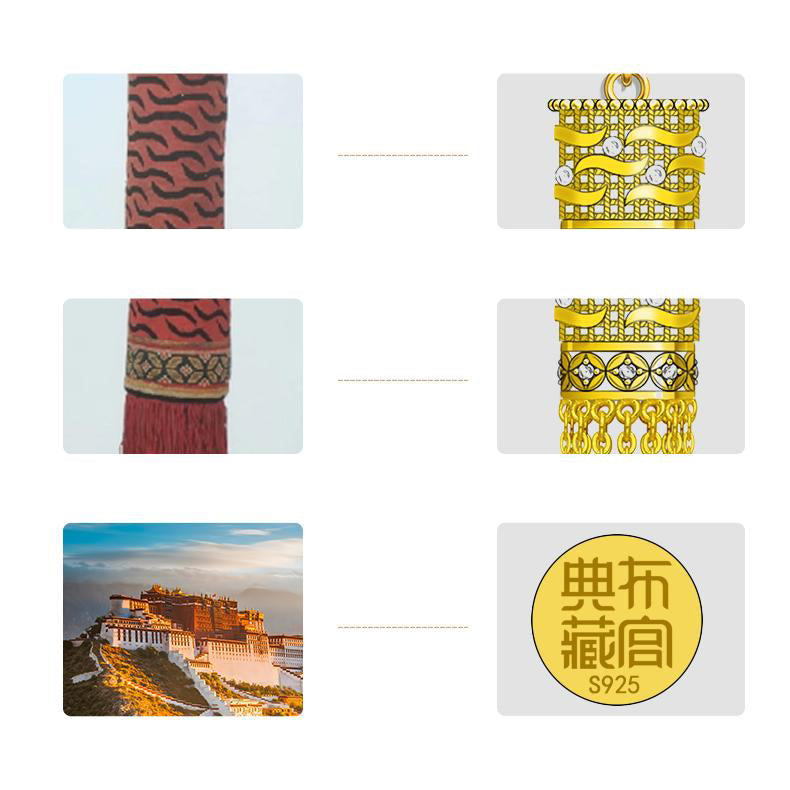 "Tibetan Buddhist-inspired 925 silver earrings with cubic zirconia, representing the abundance and good fortune in Tibetan art."