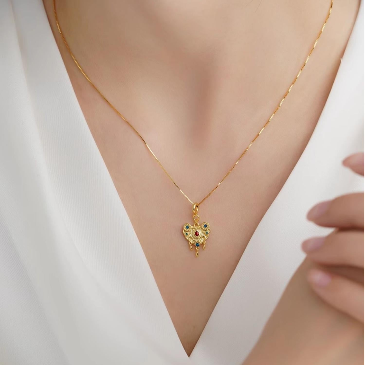 Tibetan Handmade Yingluo 925 Silver Pendant Necklace – Spiritual Awakening Jewelry for Protection