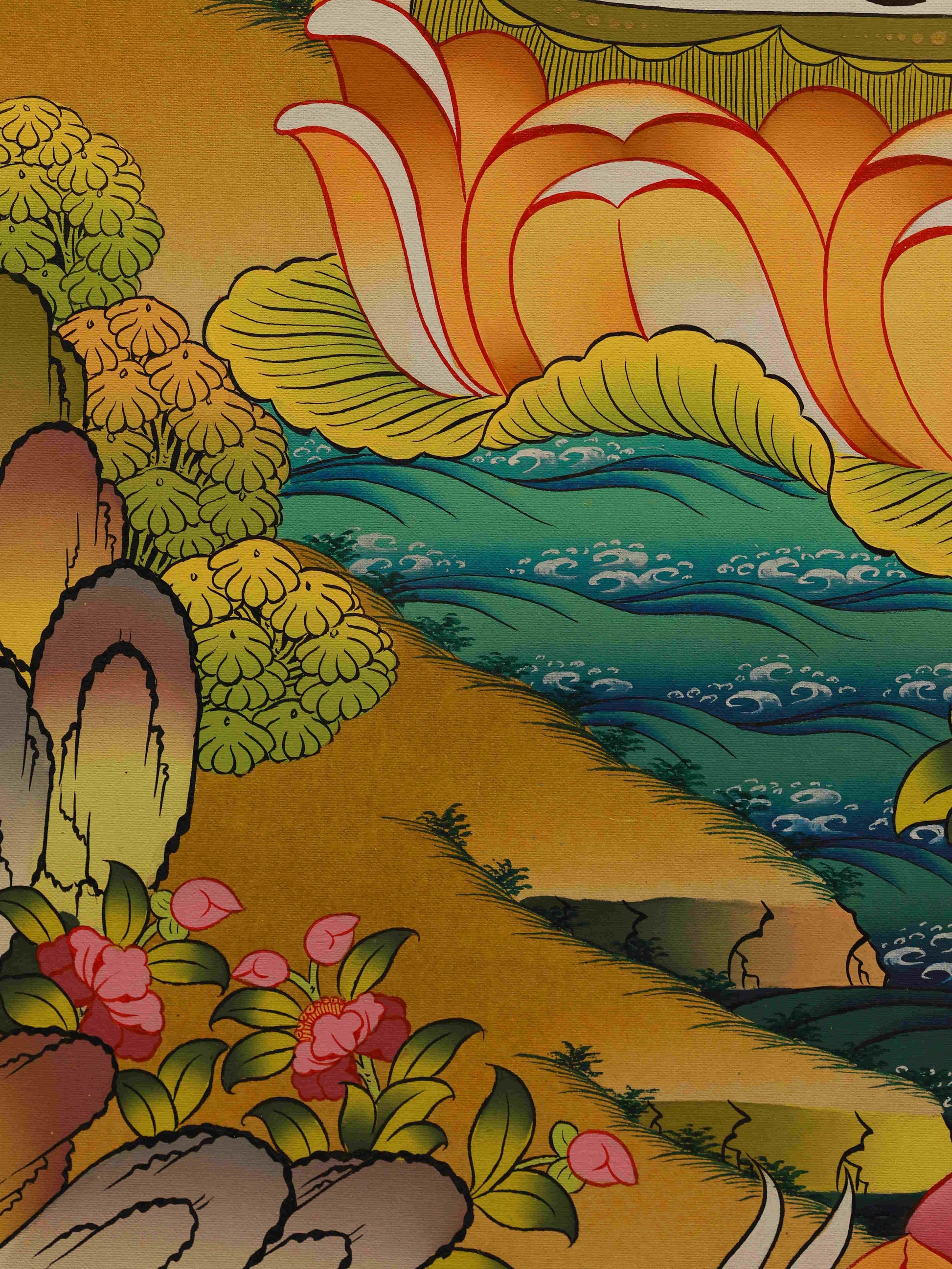 Tibetan Buddhist Bodhisattva Samantabhadra Thangka, crafted for wisdom and spiritual development.