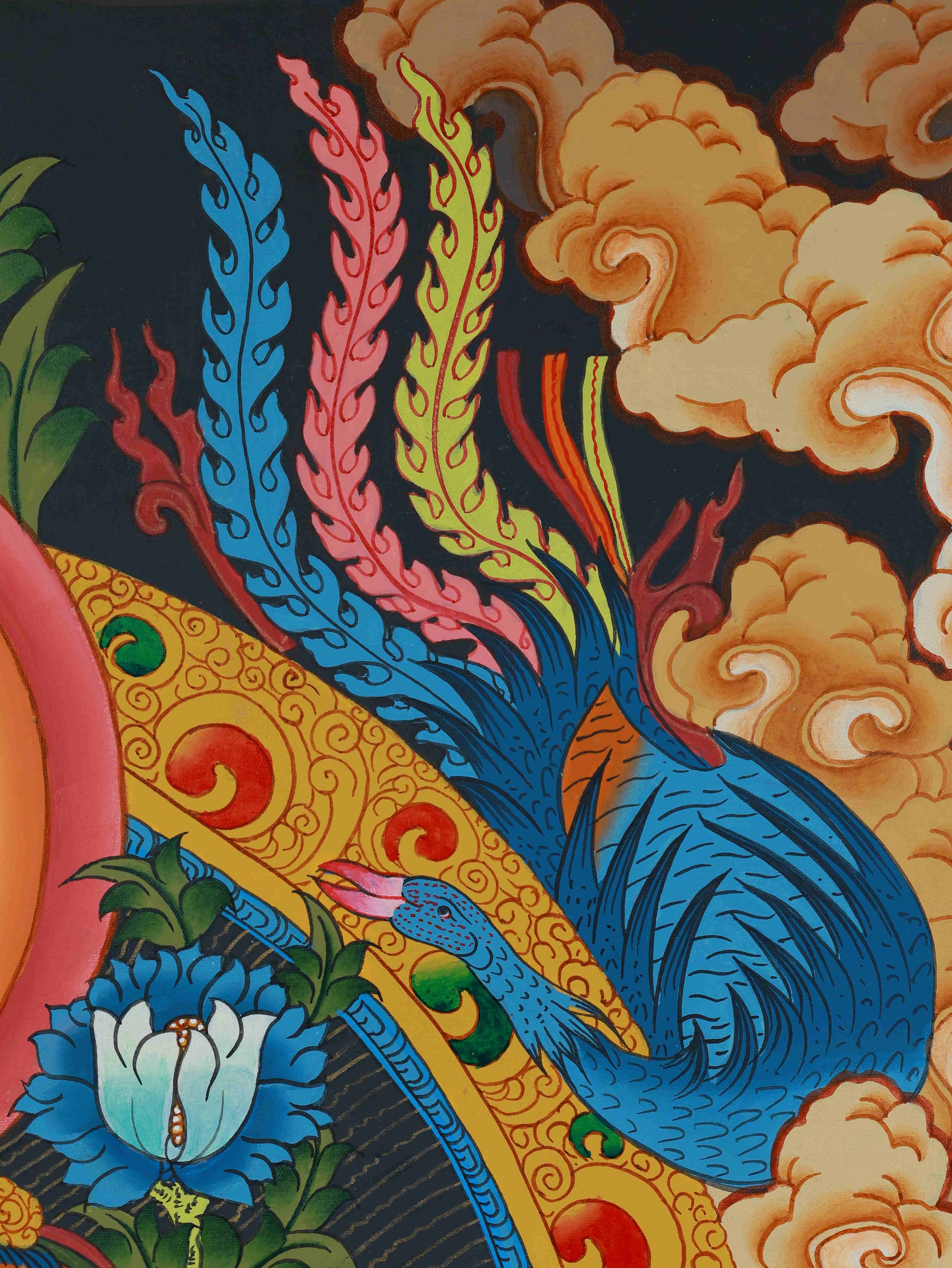 White Tara Thangka, Tibetan Buddhist artwork representing health, protection, and longevity.