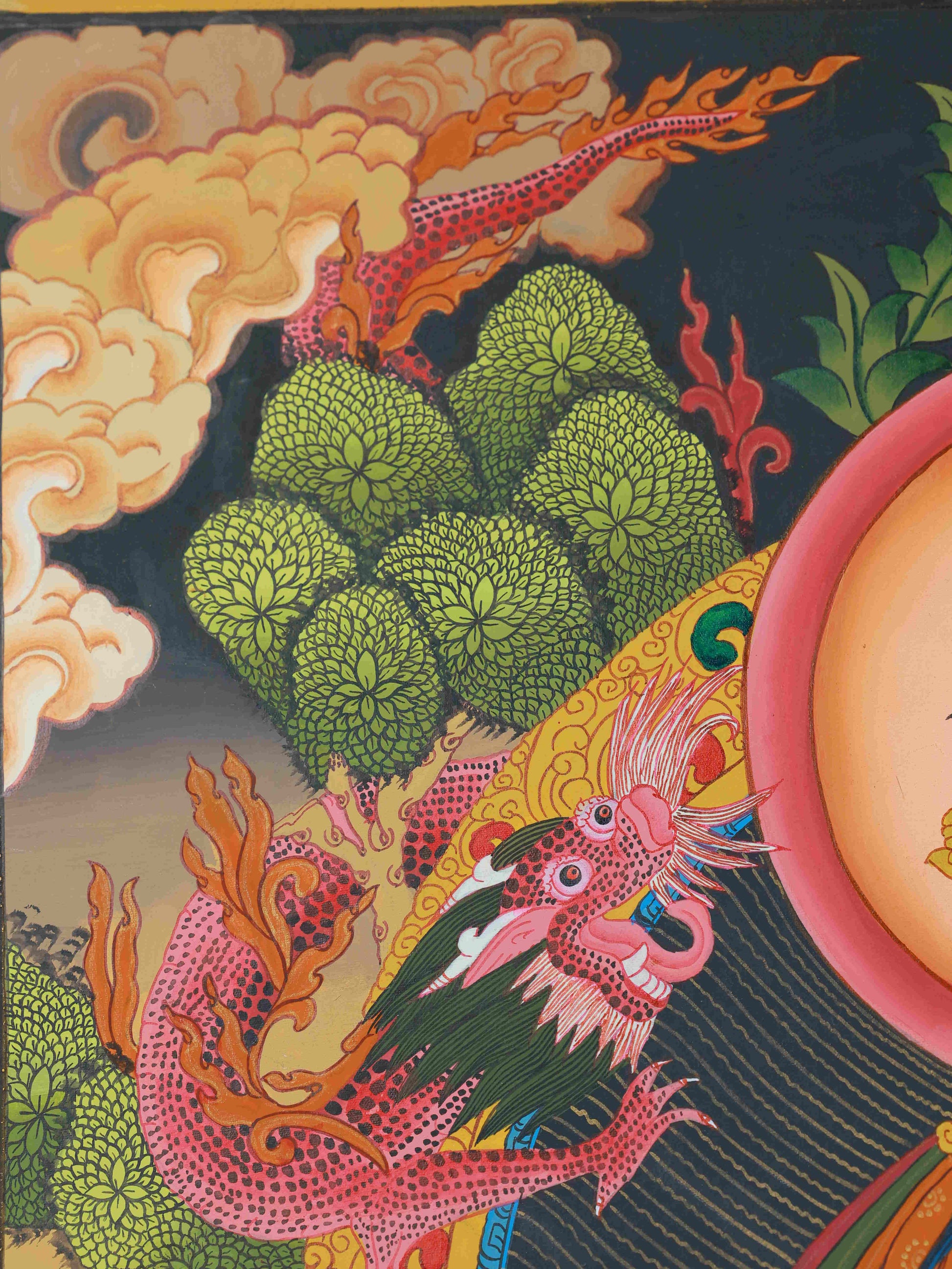 Authentic Tibetan Thangka painting of White Tara, symbolizing wisdom, compassion, and protection.