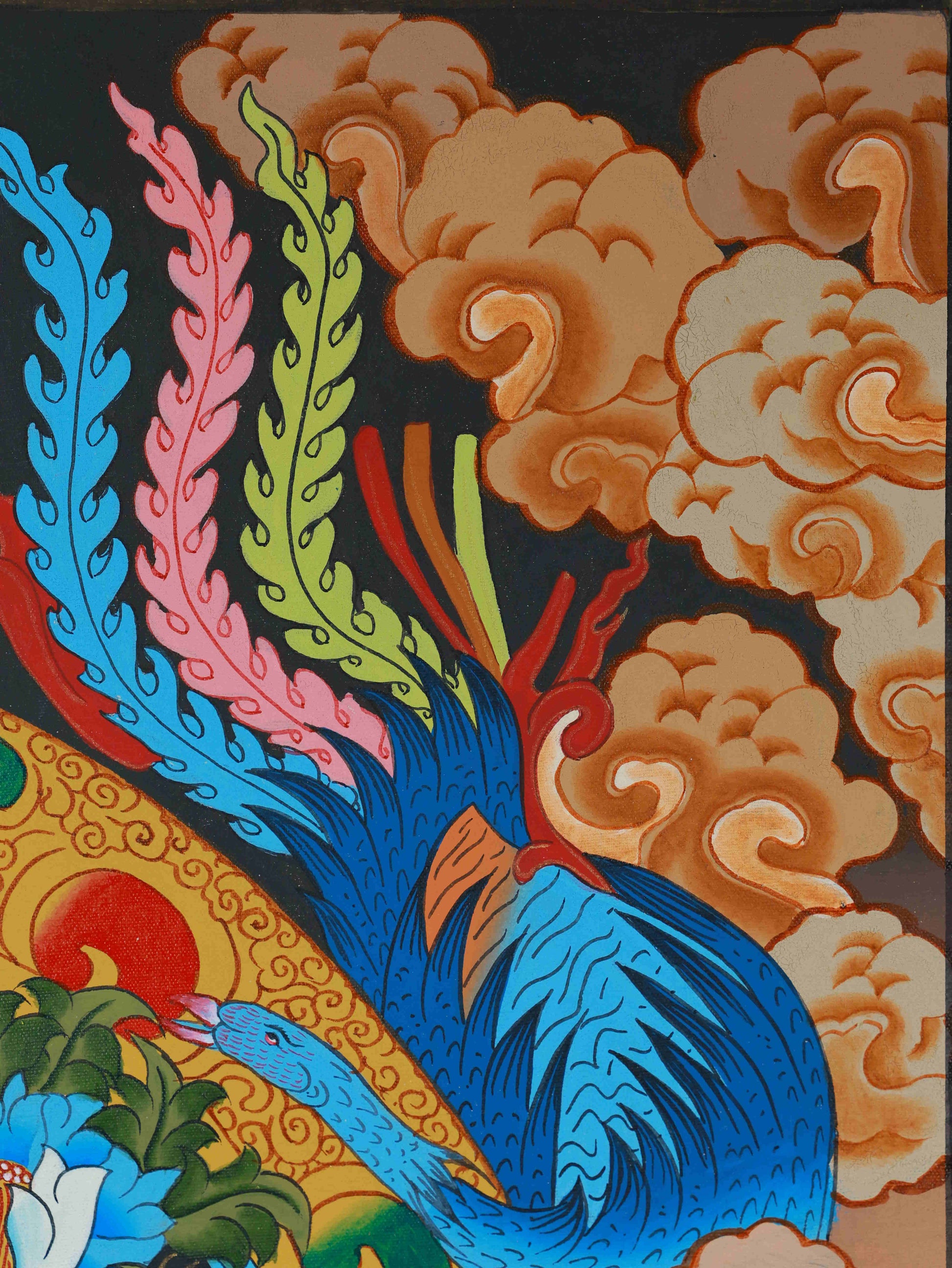 White Tara Thangka for meditation and healing, hand-painted Tibetan Buddhist sacred artwork.