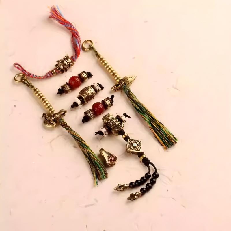 Tibetan Buddhist Jewelry Culture complete 108 Buddhist beads set with spacers, DIY bracelet accessories, handcrafted jewelry art