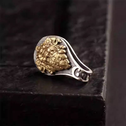 Tibetan Buddhist Jewelry Culture handcrafted silver yellow Buddha beads clip, DIY bracelet accessory, Tibetan Jewelry art