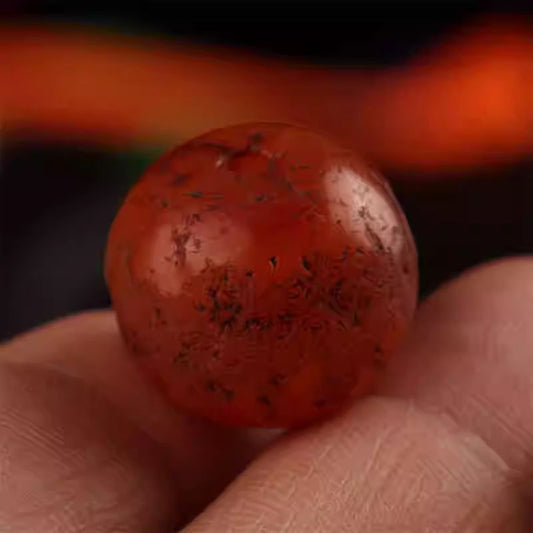 Tibetan Buddhist Jewelry Culture old Tibetan agate round spacer beads with full weathering, handmade sandalwood Buddhist prayer bracelet accessories, jewelry art