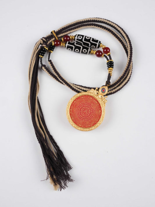 Tibetan Buddhist Thangka painting of Om Mani Padme Hum mantra mandala, hand-painted with natural mineral pigments on traditional canvas