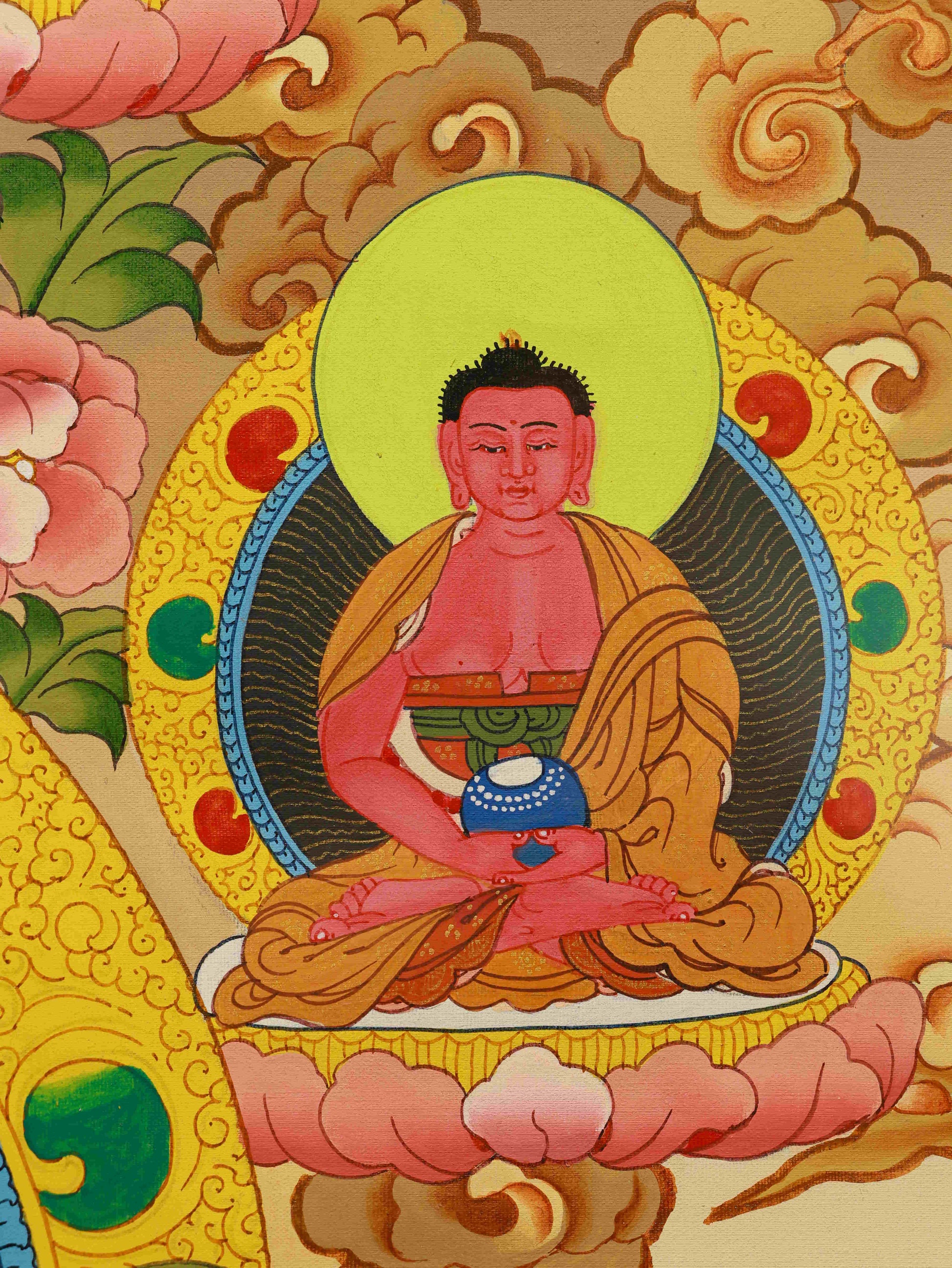 Handcrafted Tibetan Medicine Buddha Thangka – Spiritual and Healing Artwork