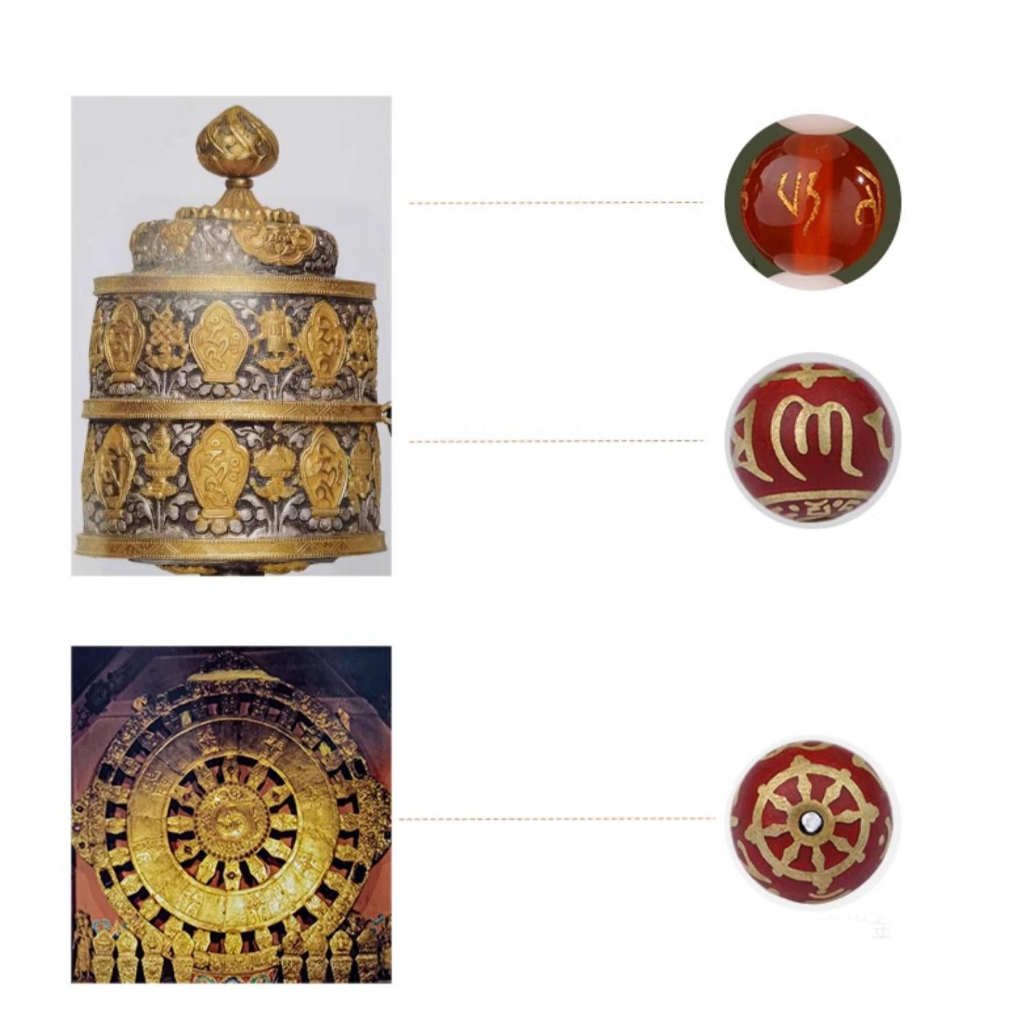 Tibetan Buddhist Jingqingran Bodhi bead necklace handmade with agate and silver for spiritual grounding.