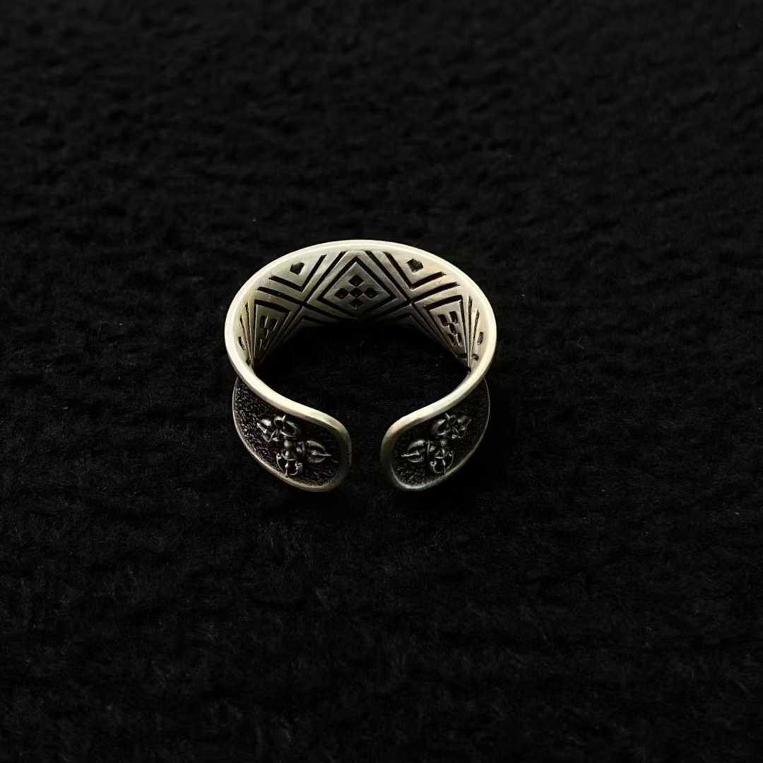 Himalayan-inspired Namjagbarwa ring crafted in gold and silver with artisan inlay work.