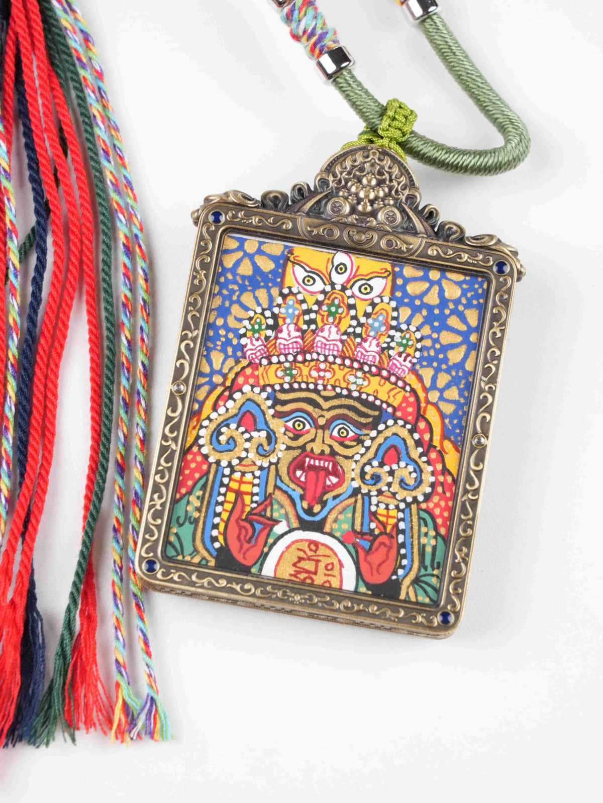 Tibetan thangka painting of Palden Lhamo (Sri Devi), the wrathful protector goddess bringing auspiciousness and protection.