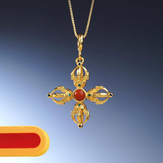 Handmade Tibetan Buddhist Pure Lotus Treasure 925 Silver Pendant Necklace – Spiritual Jewelry for Protection and Peace