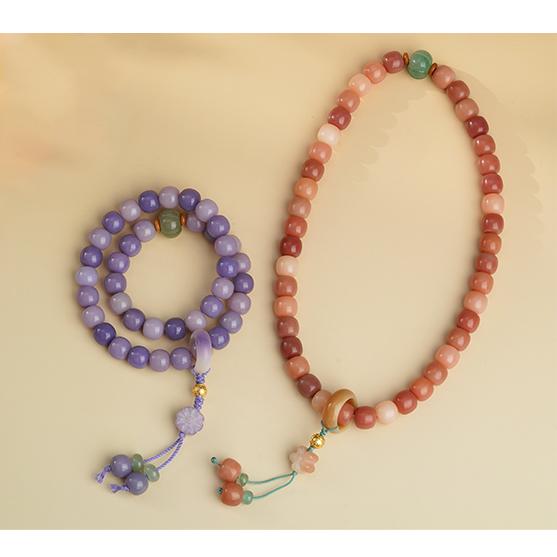 Tibetan-Buddhist Bodhi bracelet with aventurine accents and handcrafted beadwork