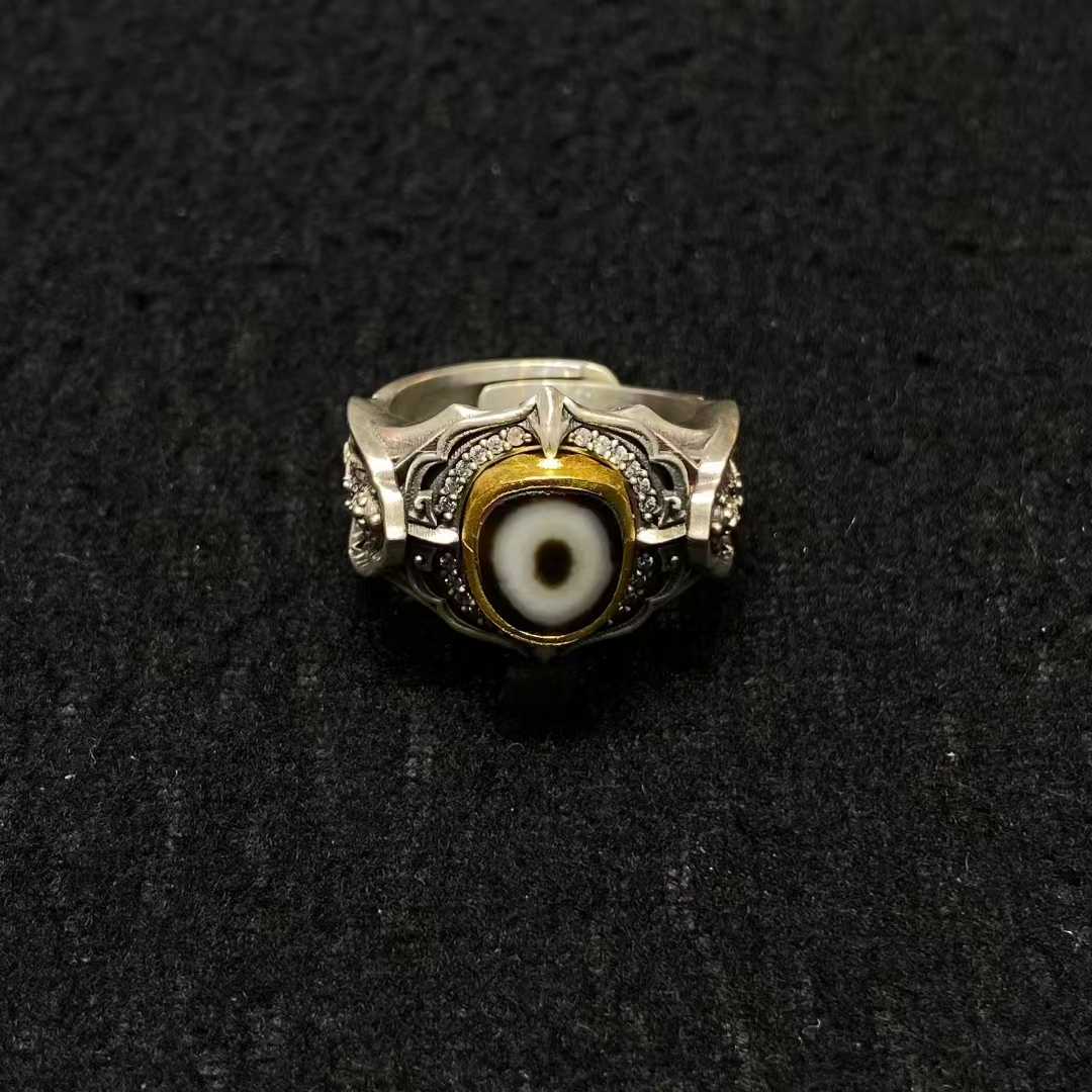 Handcrafted silver Marici Bodhisattva ring representing radiance and fearlessness