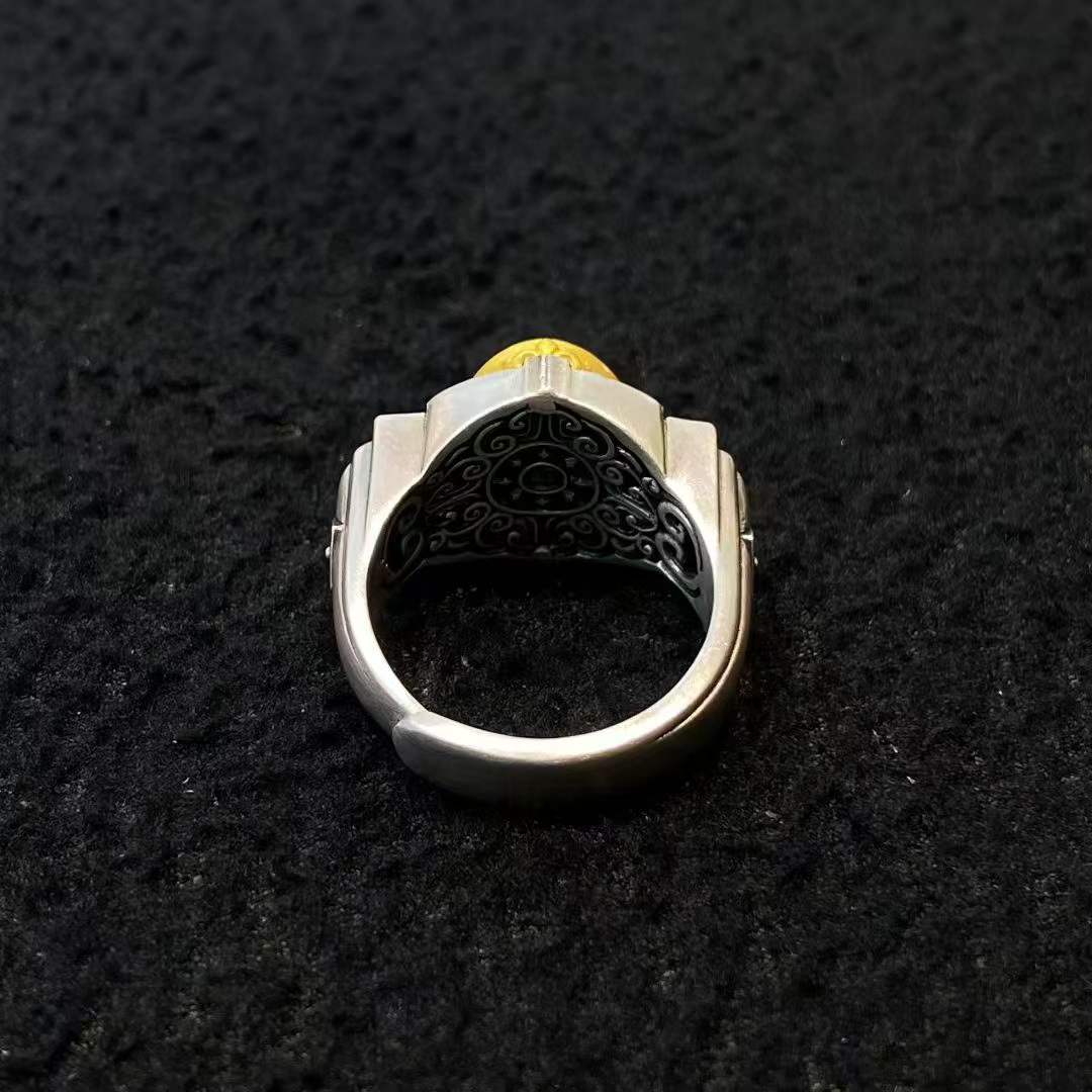 S925 silver Vajra talisman ring offering blessings and protective energy.