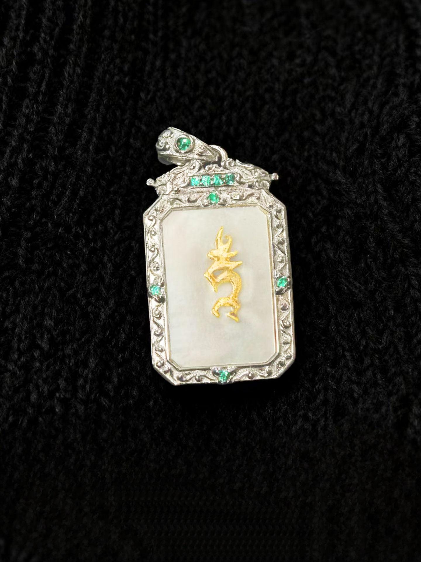 Exquisite Buddhist sacrificial items art featuring a hand-carved Green Tara sitting on a lotus throne with intricate symbolic details.