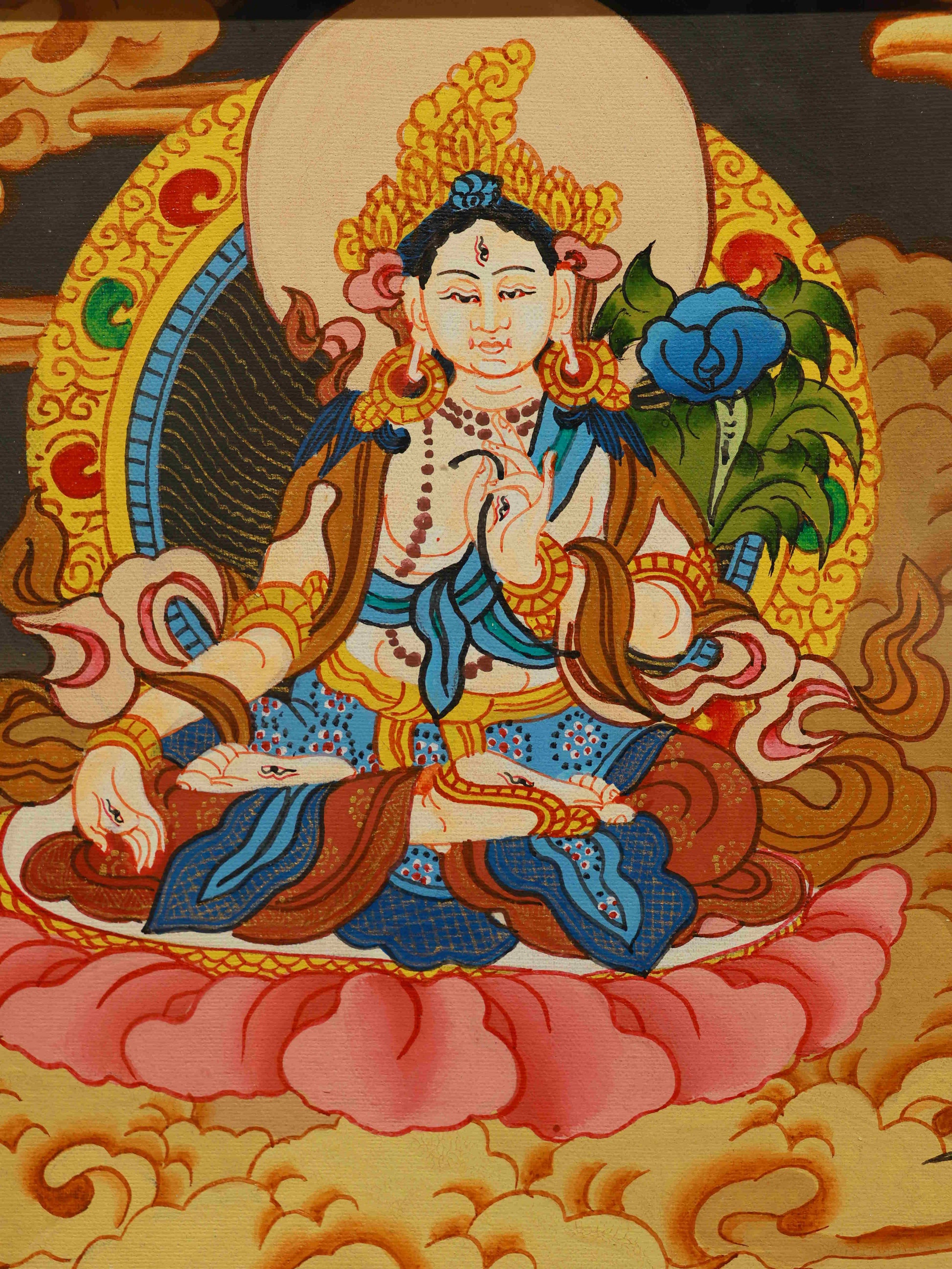 Tibetan Thangka of Samantabhadra Bodhisattva – Symbol of Universal Wisdom and Compassion