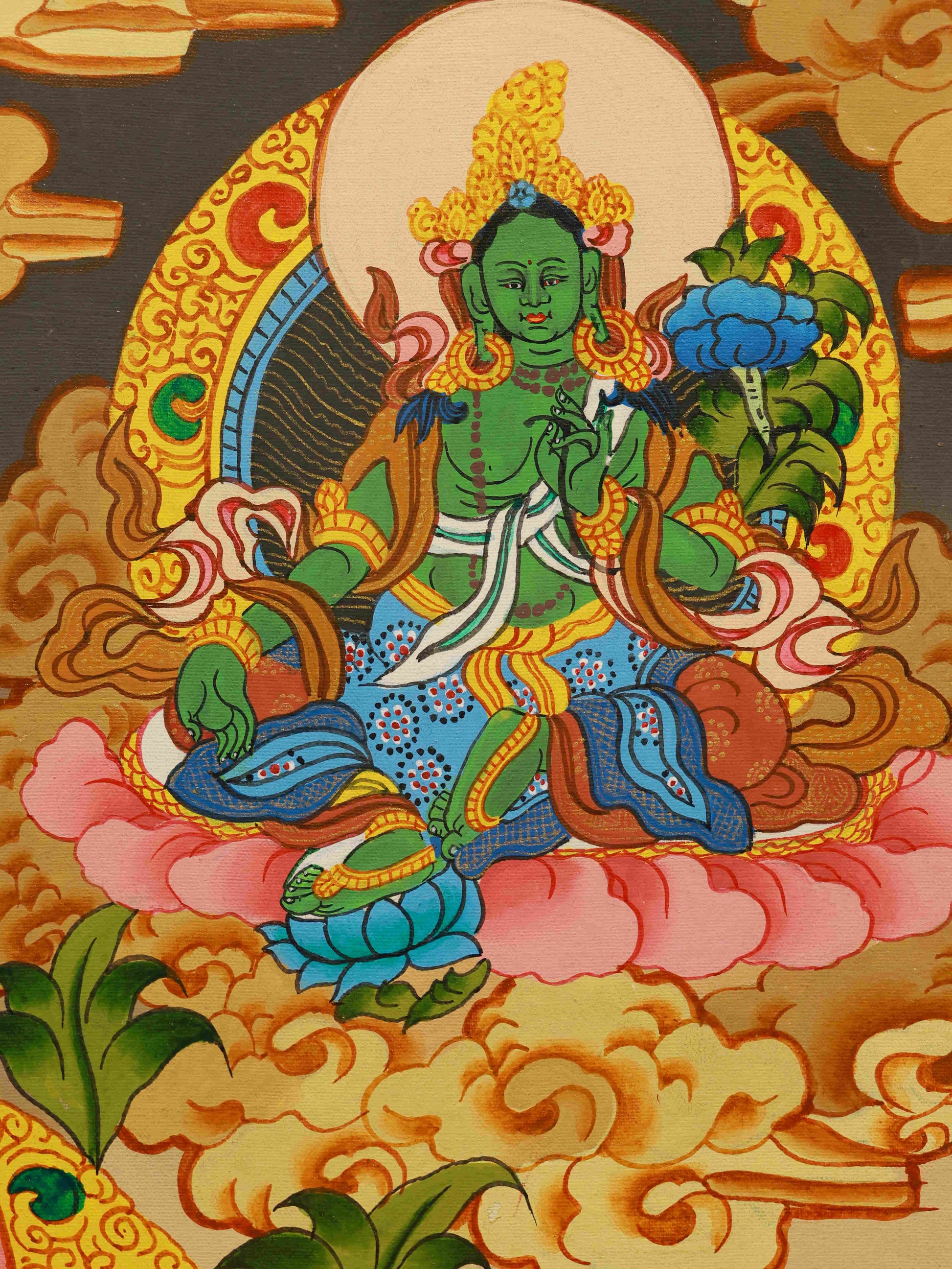 Samantabhadra Tibetan Thangka – Hand-painted Spiritual Art for Meditation Space