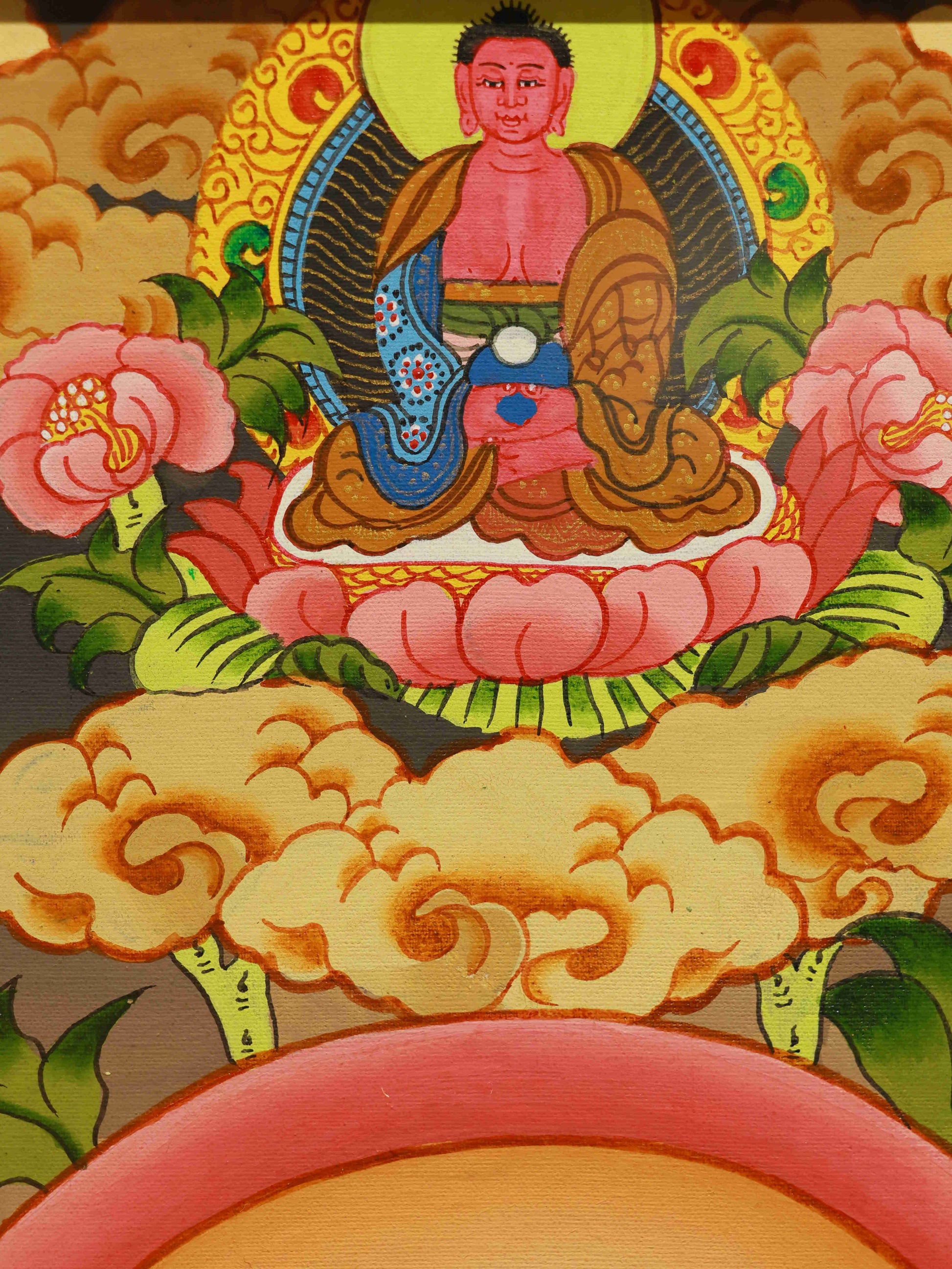 Exquisite Tibetan Buddhist Samantabhadra Bodhisattva Thangka Painting for Shrine or Home