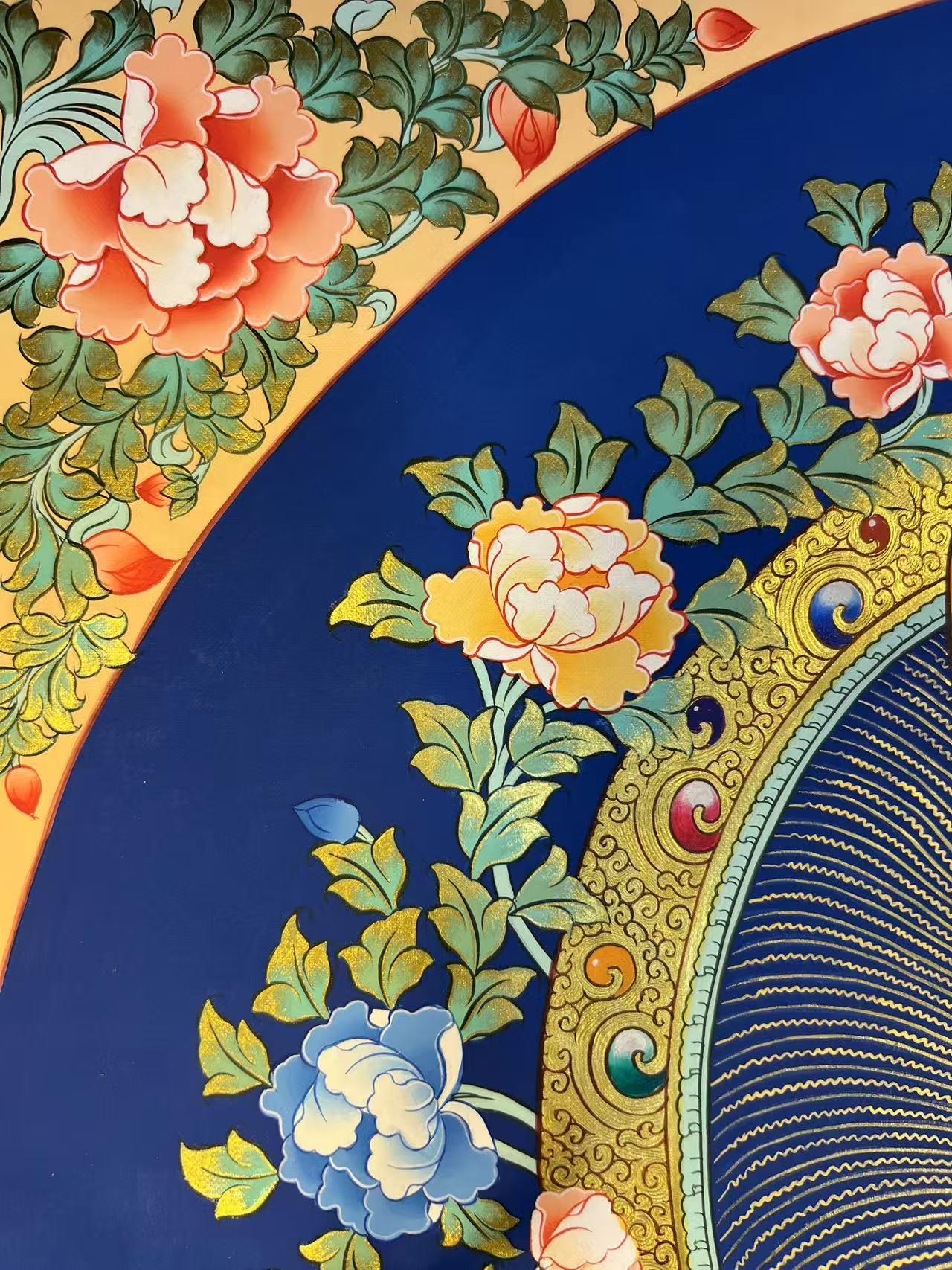 Samantabhadra thangka painting on thangka cloth, pure hand-painted Tibetan Buddhist art
