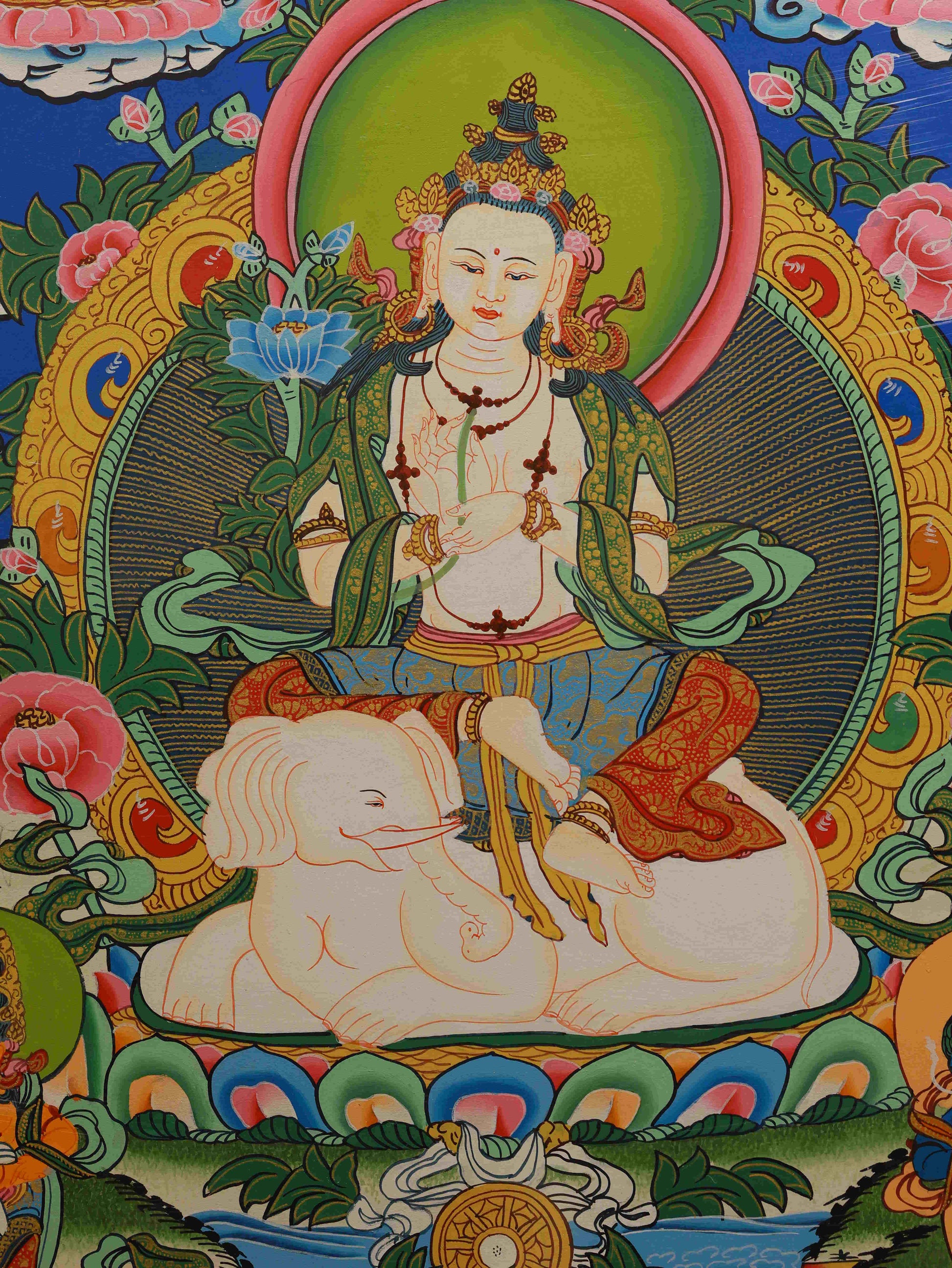 Samantabhadra Thangka painting symbolizing unity, compassion, and enlightenment.