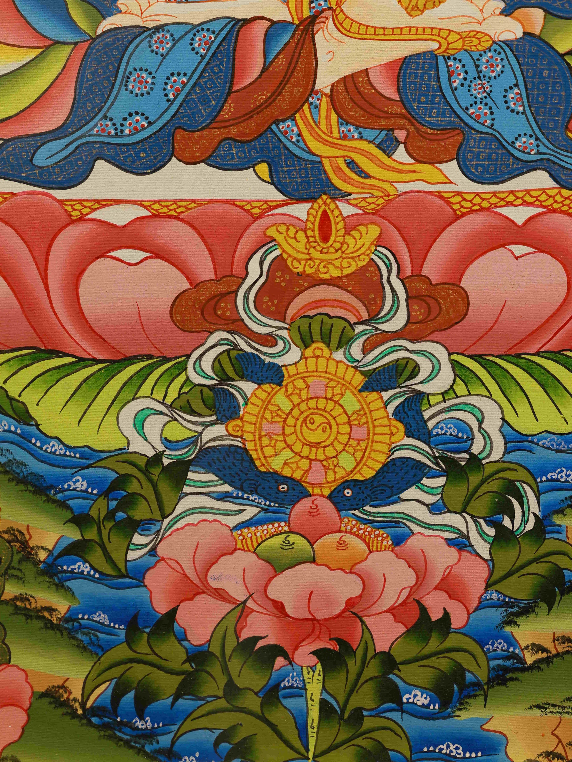 Tibetan Buddhist Hand-painted Samantabhadra Bodhisattva Thangka Art – Symbol of Purity and Unity