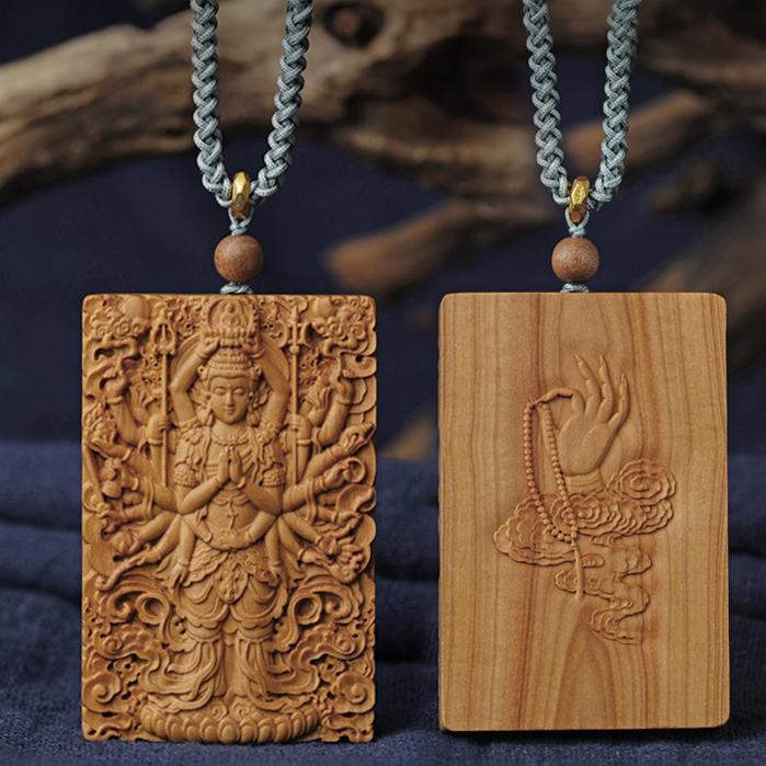 Handcrafted sandalwood necklace with silver lotus beads, combining Tibetan artistry and sacred symbolism.