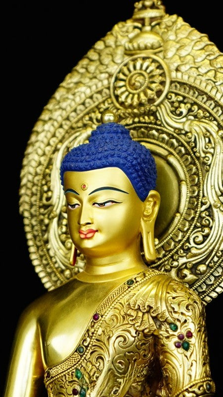 Handmade Shakyamuni Buddha statue, Tibetan Buddhist statues Buddha Statue-Art for altar and spiritual practice