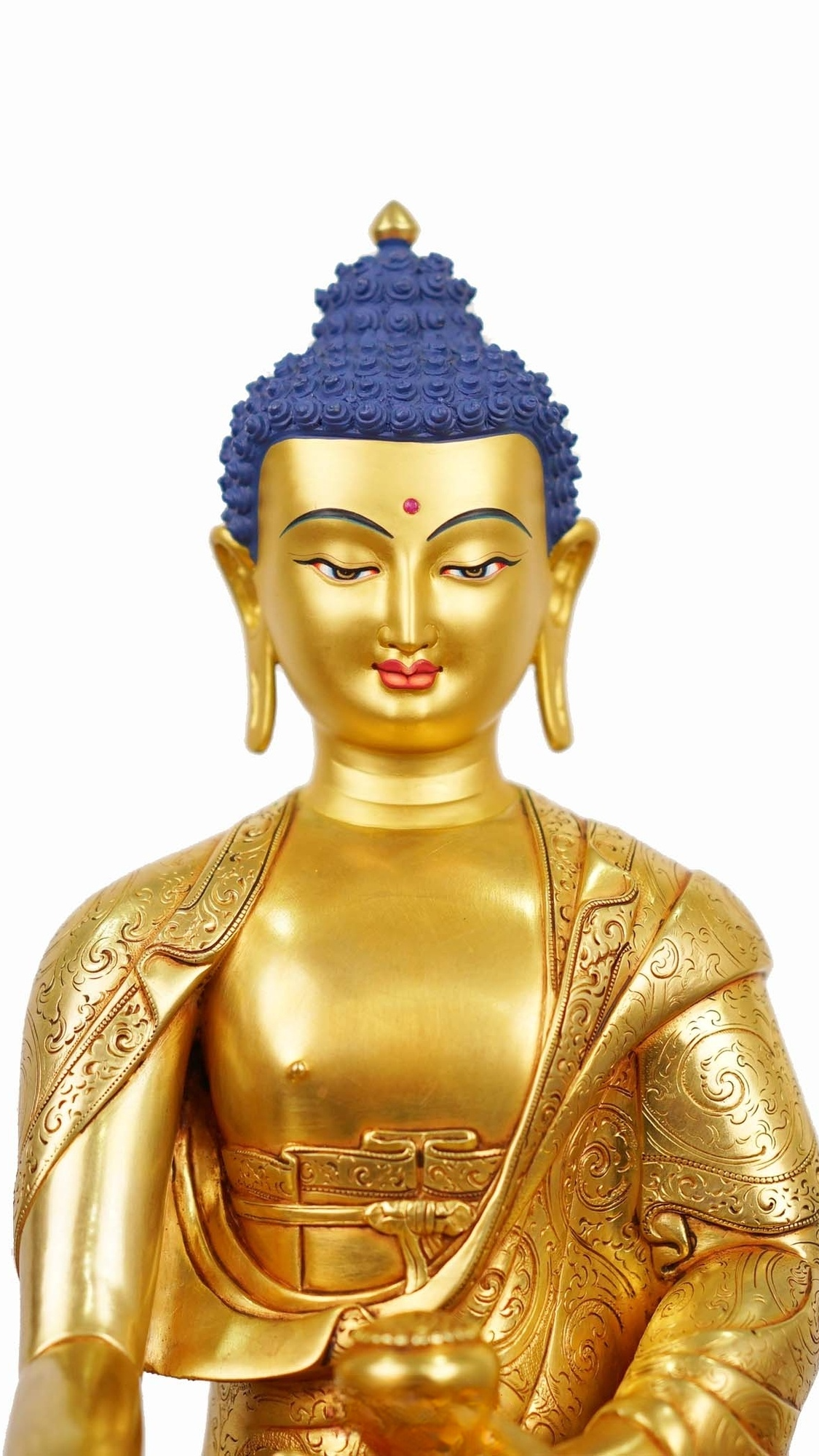 Handmade Shakyamuni Buddha statue art, traditional Tibetan Buddhist statues for spiritual practice
