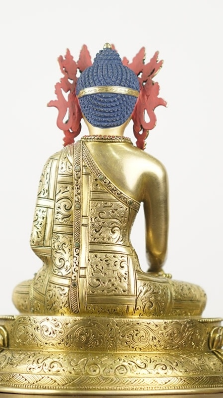 Tibetan Buddhist Shakyamuni Buddha statue for home shrine, handmade Buddha Statue-Art bringing peace and spiritual awakening