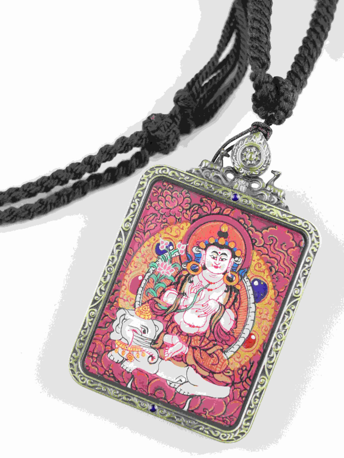 Authentic Tibetan Buddhist thangka painting created with traditional mineral pigments