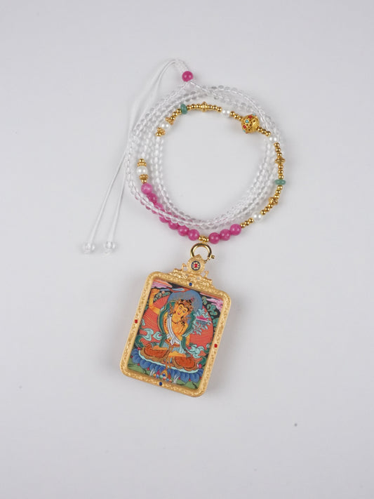 Tibetan Buddhist Thangka painting of Avalokiteshvara, hand-painted with natural mineral pigments on traditional canvas