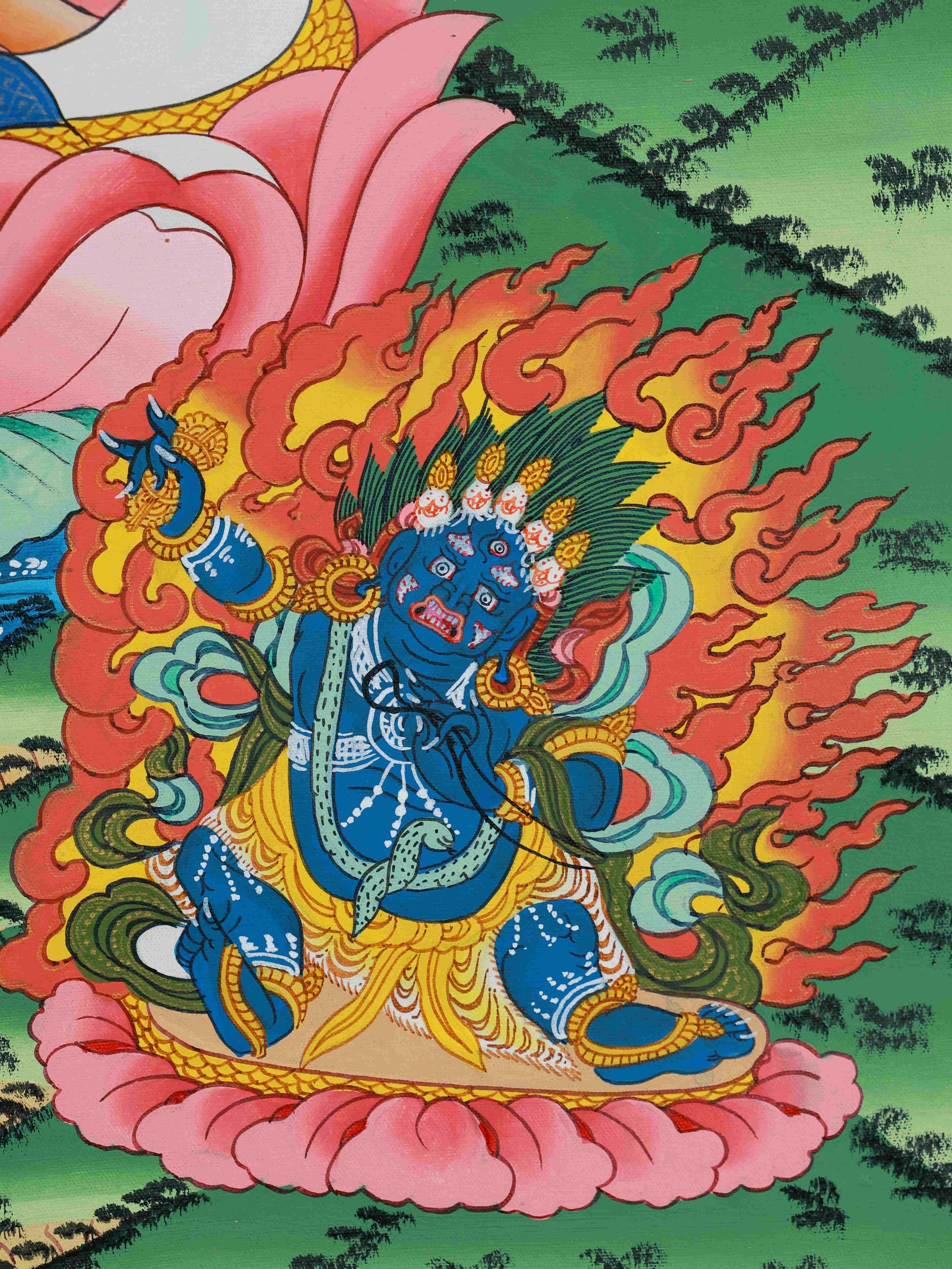  Tibetan Buddhist Vajrasattva Thangka - 100 Syllable Mantra Sacred Art