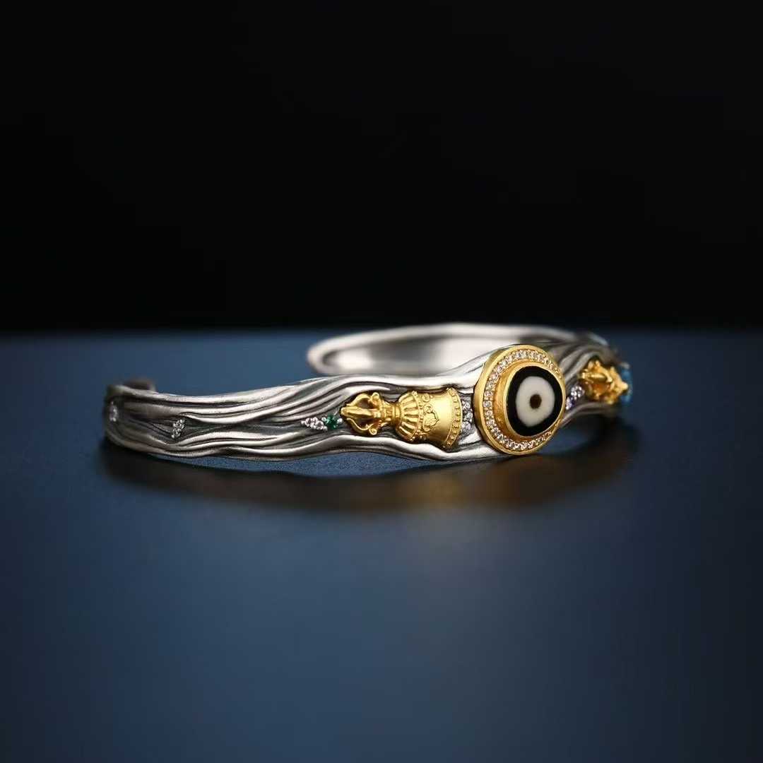 Tibetan-Buddhist Vajra Bell bracelet, handmade ritual jewelry