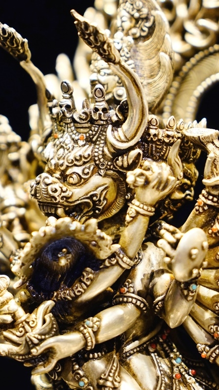 Tibetan-Buddhist Vajrapani Buddha, Pure Hand-Painted Art