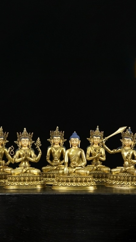 Vajradhara Tibetan Buddhist statues painted with natural mineral pigments, handcrafted Buddha Statue-Art symbolizing Vajrayana wisdom