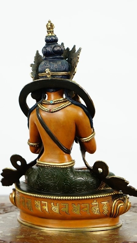 Vajradhara Buddha Statue-Art in Tibetan Buddhism, pure handmade with gilding and mineral materials, refined Tibetan Buddhist statues