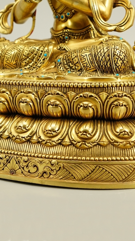 Vajradhara Tibetan Buddhist statues painted with natural mineral pigments, handcrafted Buddha Statue-Art symbolizing Vajrayana wisdom