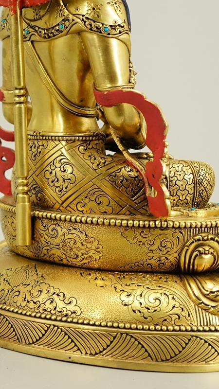 Vajradhara Buddha Statue-Art in Vajrayana tradition, gilded Tibetan Buddhist statues handmade for spiritual practice and devotion