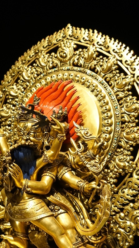 Vajrakilaya protector deity statue, handcrafted Tibetan Buddhist statues Buddha Statue-Art