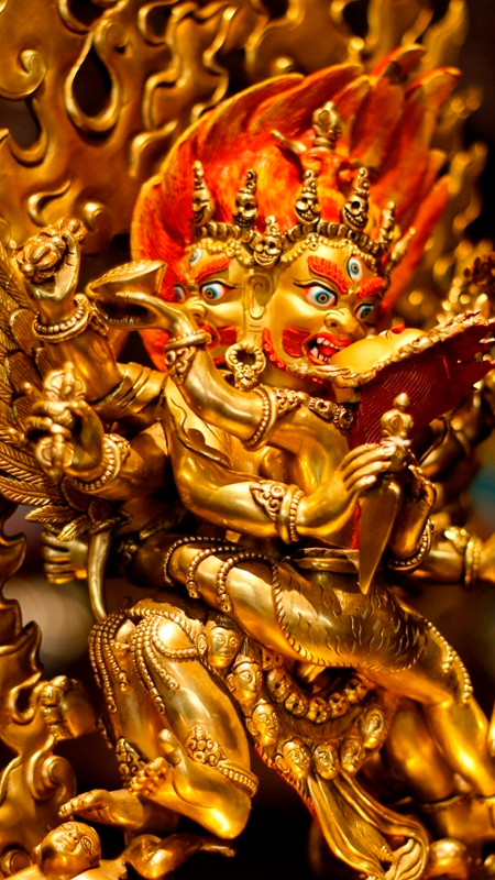 Phurba Vajrakilaya protector deity, handcrafted Tibetan Buddhist statues Buddha Statue-Art