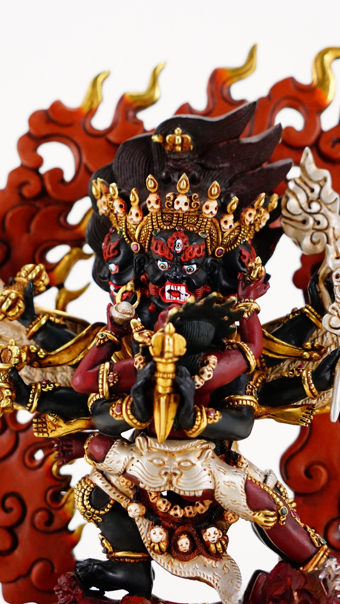 Vajrayana Vajrakilaya statue with natural mineral pigments, fine Tibetan Buddhist statues and Buddha Statue-Art craftsmanship