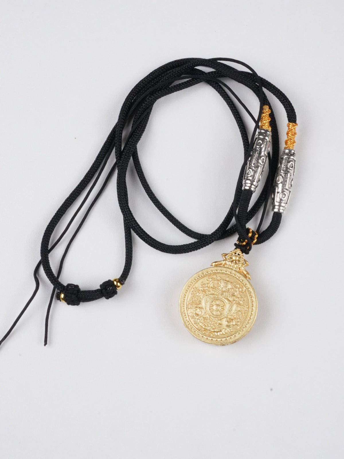 Tibetan-Buddhist Vajrapani thangka locket pendant, handmade Buddha art crafted with mineral pigments on sacred thangka canvas.