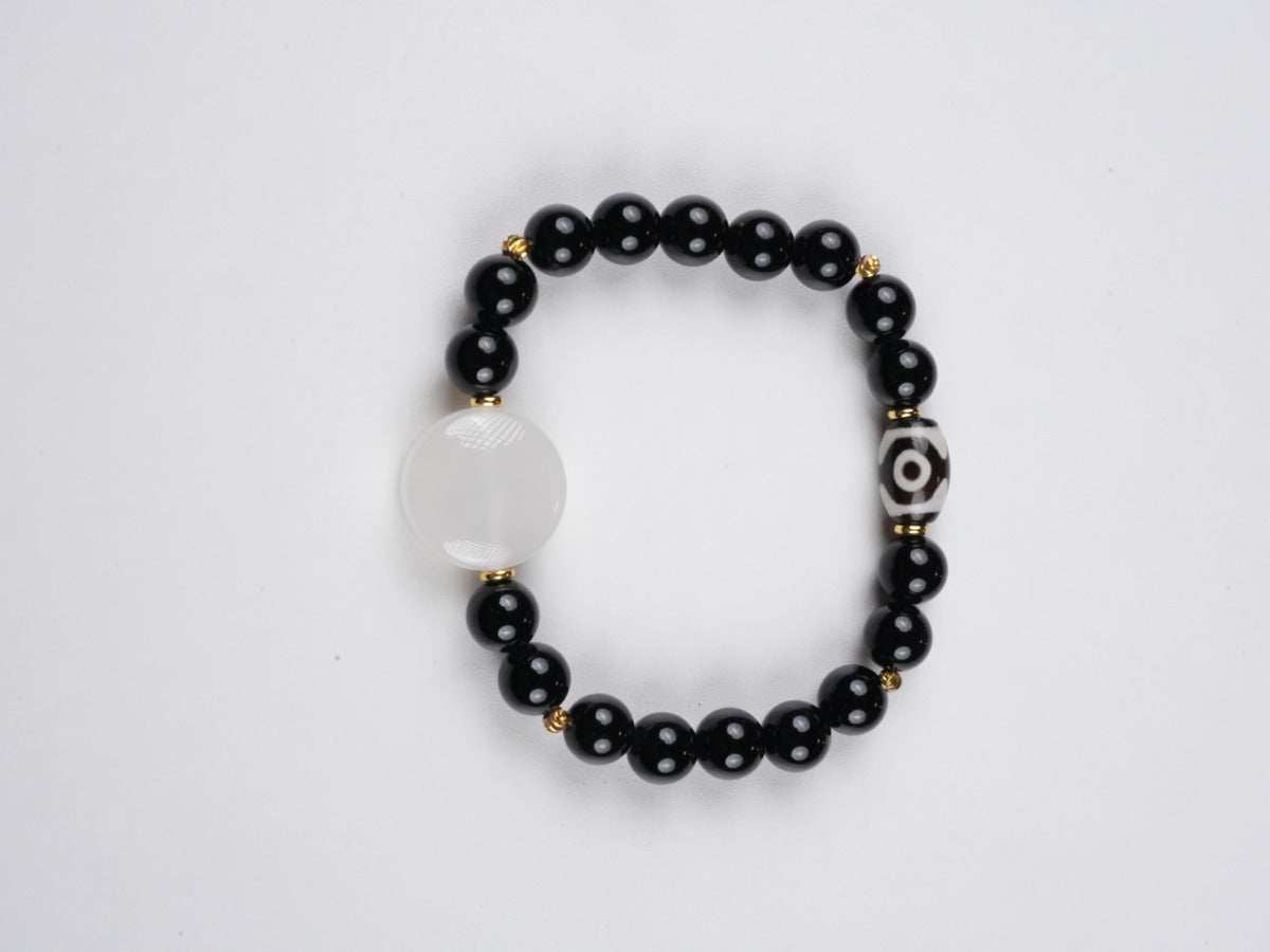 Purely handmade Vajrapani mini thangka bracelet, Tibetan Buddha art painted with mineral pigments, embodying divine strength and the protector deity energy.