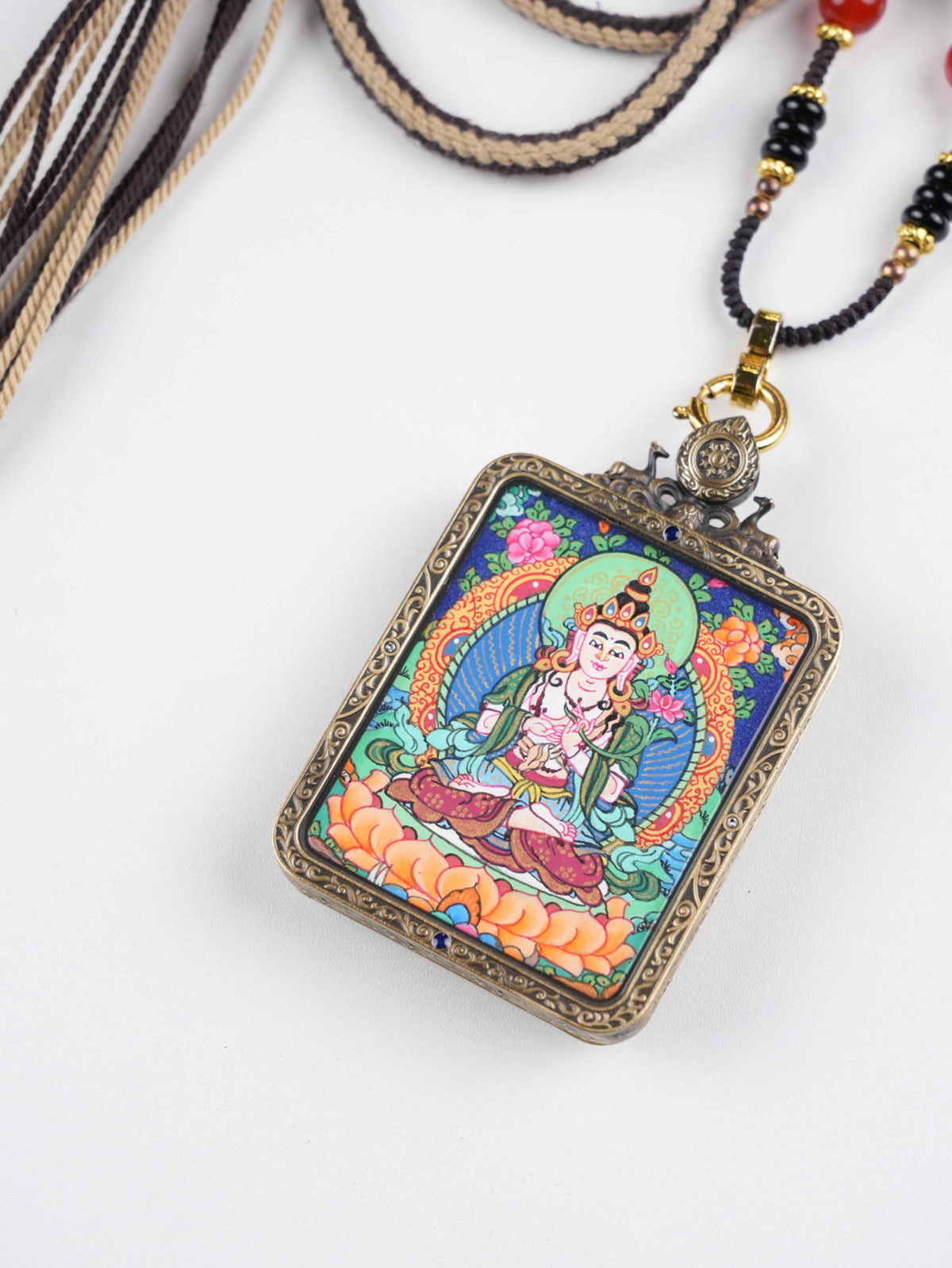 Authentic Tibetan Thangka painting of Vajrasattva for spiritual awakening and karma purification.