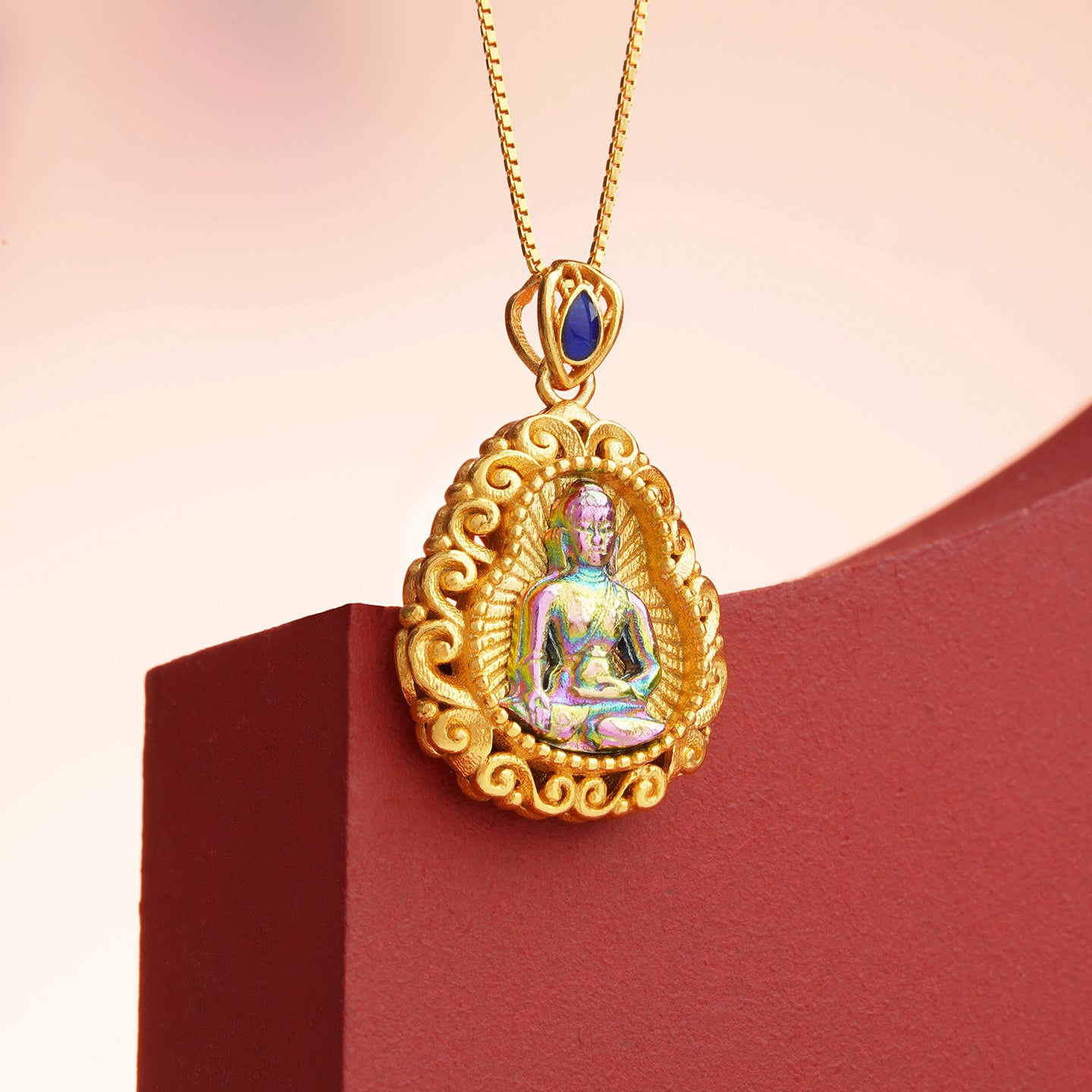 Tibetan Buddhist silver pendant for health, peace, and longevity.