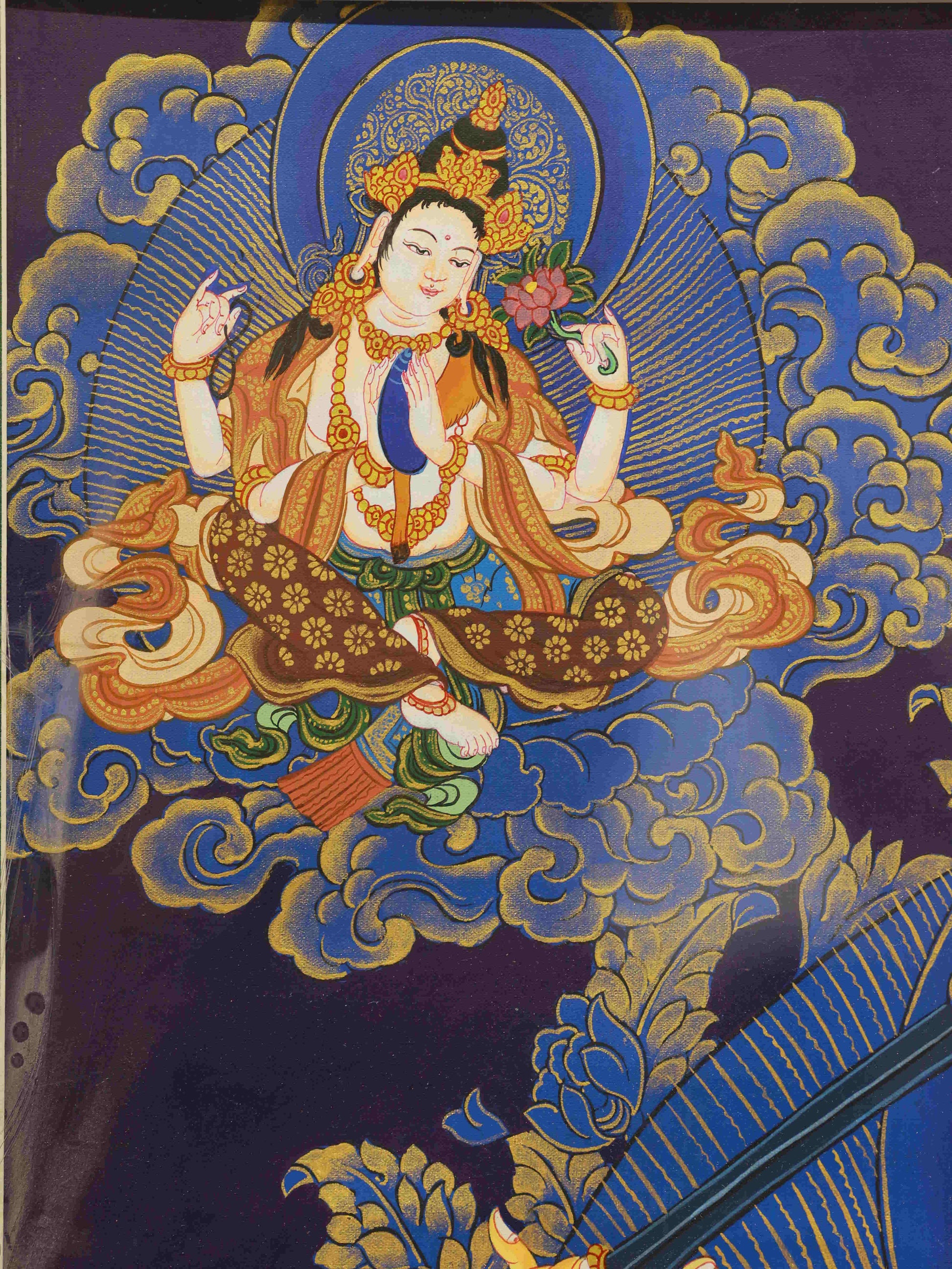 tibetan-buddhist-traditional-manjushri-thangka-hand-painted-tibetan-buddha-art