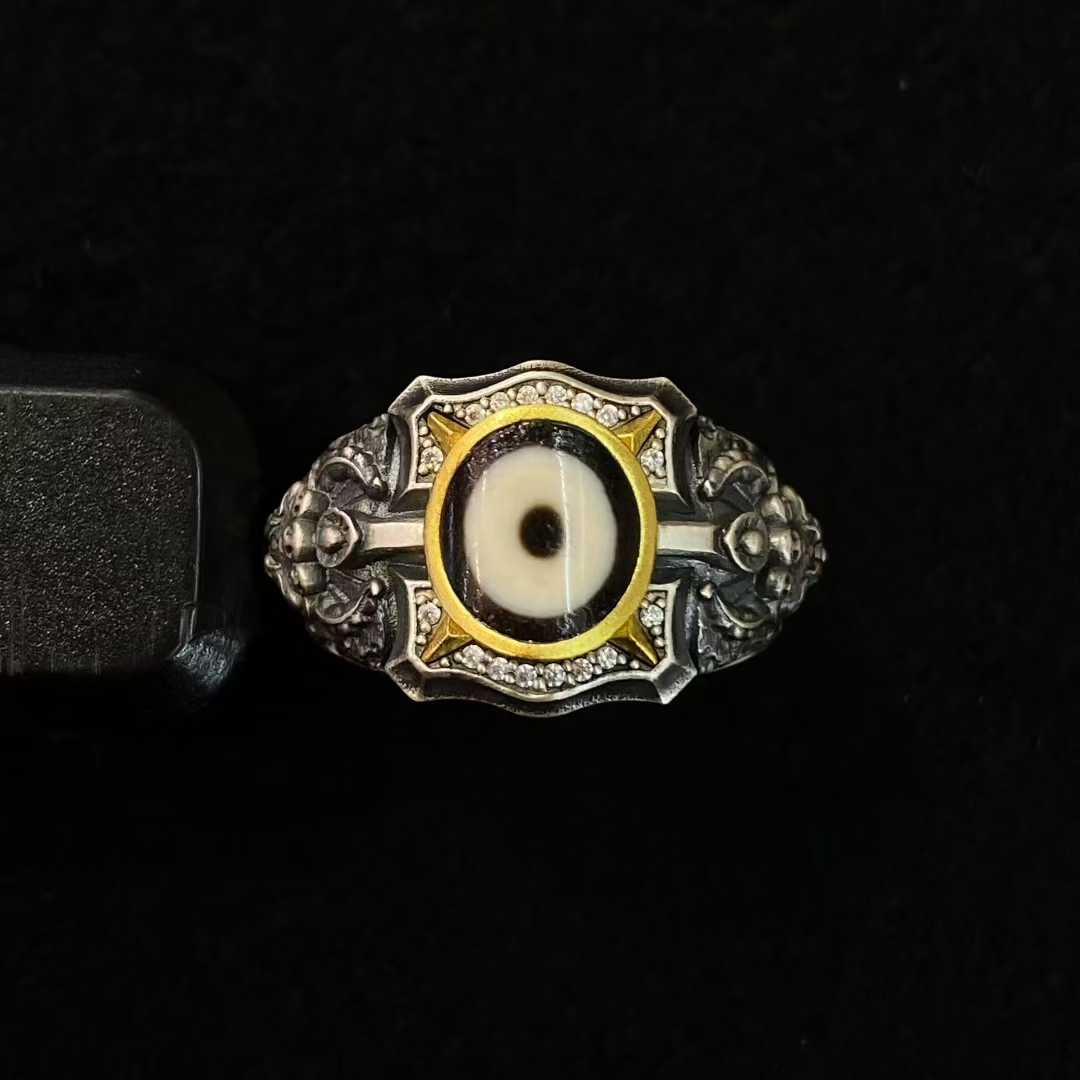 S925 handmade Yamantaka talisman ring representing wisdom and power